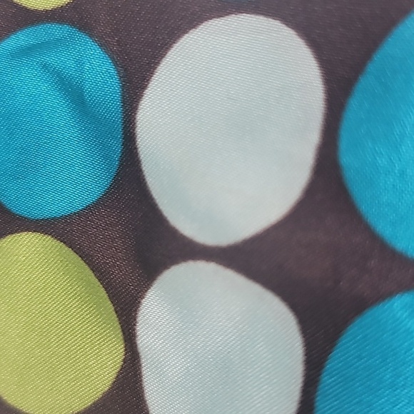 Blue Brown Green Head Scarf Twilly - Picture 3 of 3